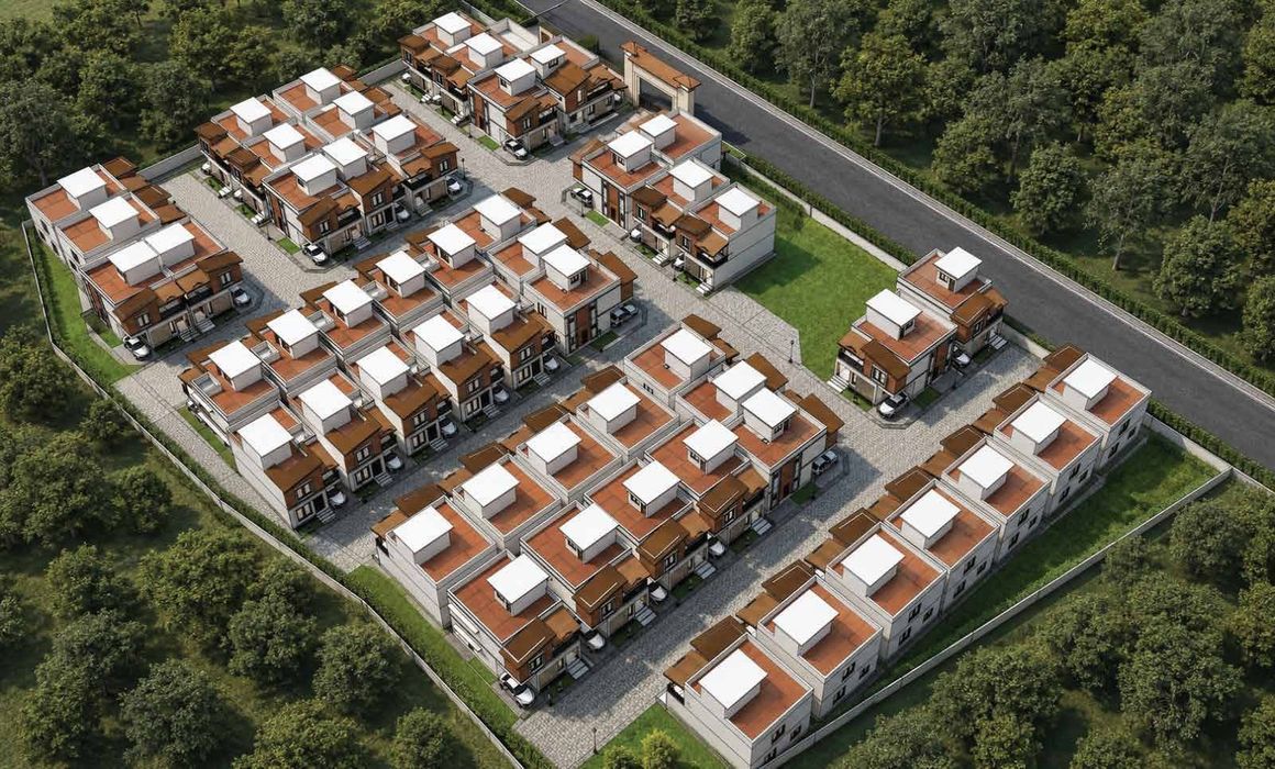 Old Madras – Aerial view of the community (artist's impression)