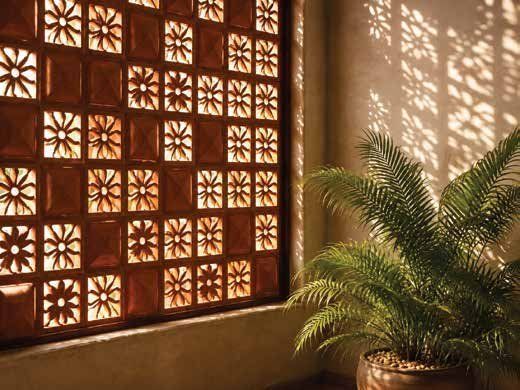 Terracotta jaali screen filtering light (artist's impression)
